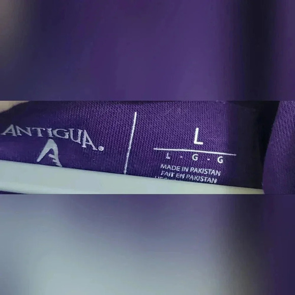 Minnesota Vikings Men's Antigua Purple Logo Full Zip Up Hoodie Sweatshirt - Picture 2 of 8